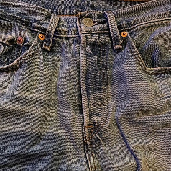 Levi’s • 501 S • Skinny • Women’s • Jeans • 25 X 30 • Button Fly • Distressed • - Picture 2 of 10